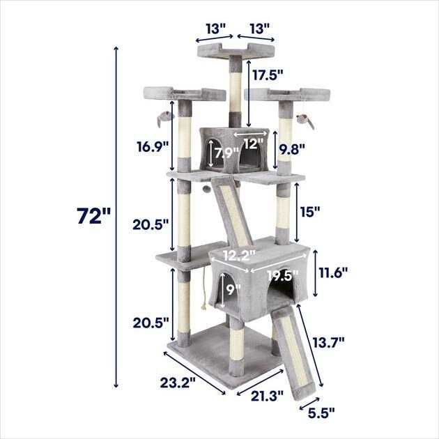 72-in Faux Fur Cat Tree Condo P941925