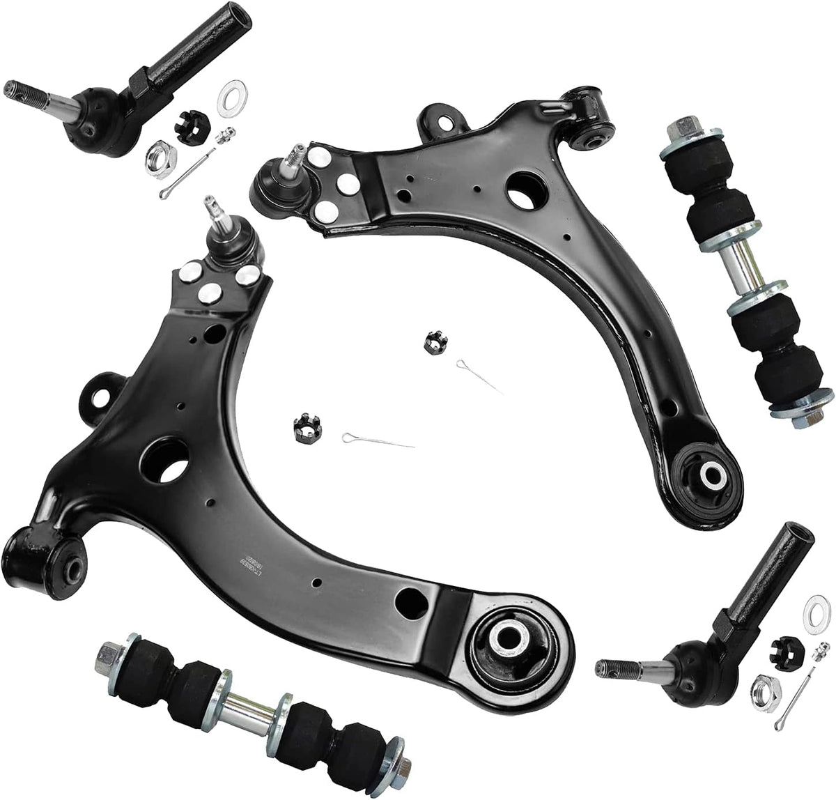Front Lower Control Arms with Ball Joint and Outer Tie Rods 6pc Set A59225