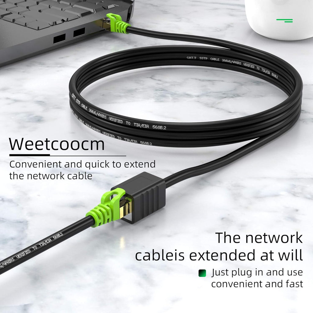 Ethernet Extension Cable 25ft Cat6a Shielded RJ45 Male to Female H349952