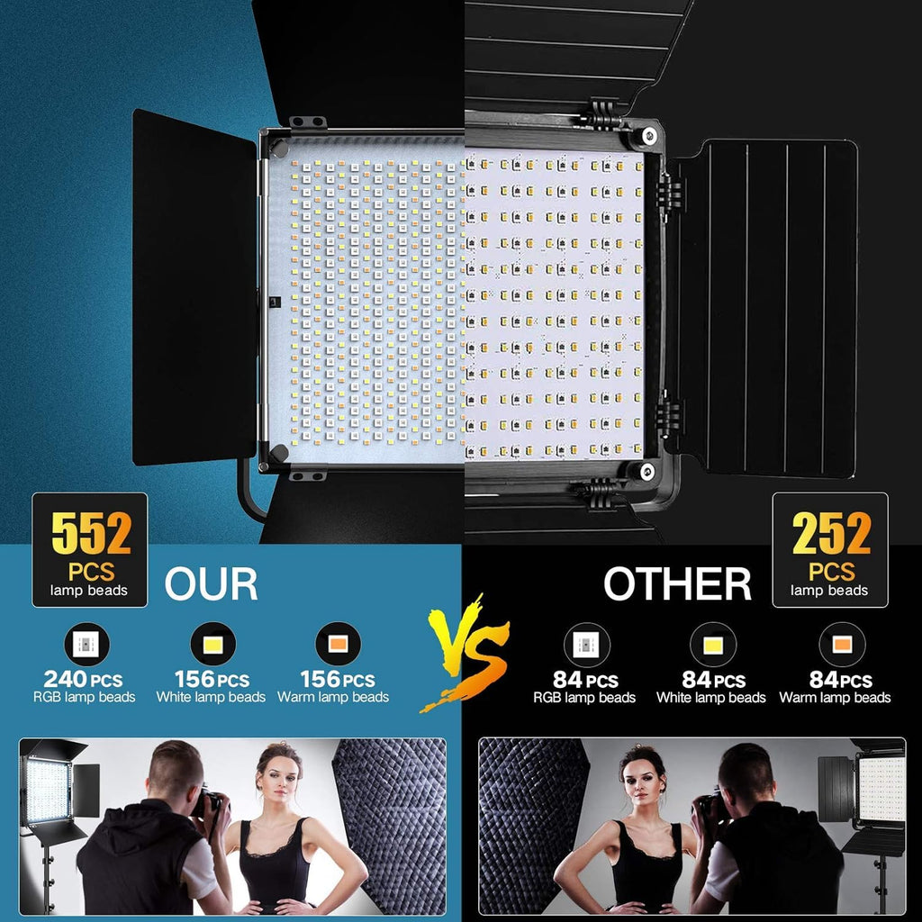 552PCS LED Video Light Panel 2 Packs E882