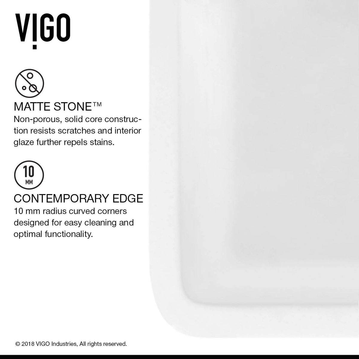 White Matte Stone Farmhouse Kitchen Sink with Grid N828