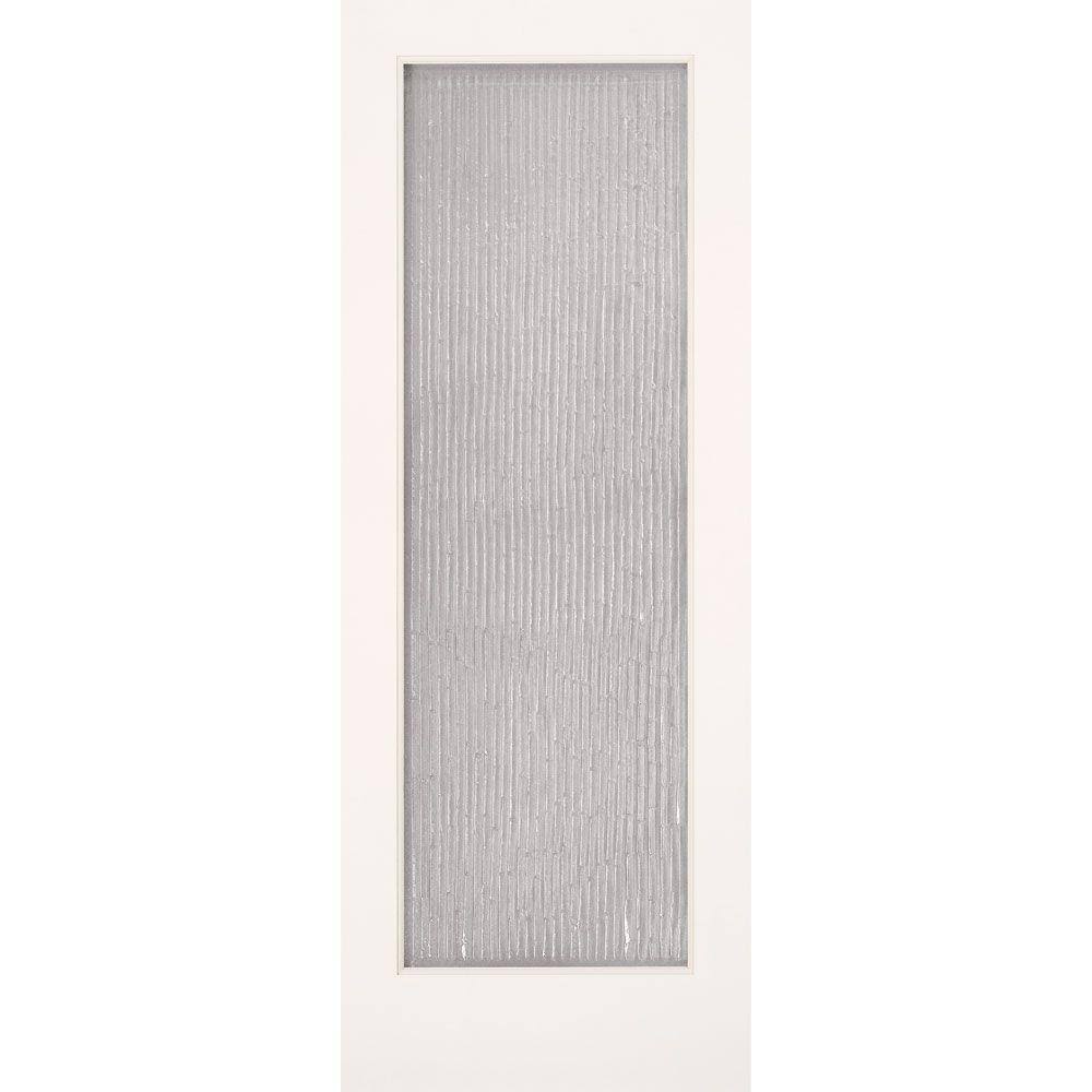 30 in. x 80 in. 1 Lite Bamboo Primed MDF Interior Door Slab V938933