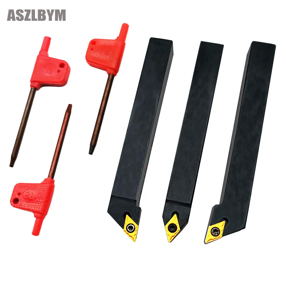 3PCS CNC Lathe Carbide Turning Tools Indexable Holder Set with 3PCS Carbide Turning Insert P664780