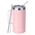 40 oz Stainless Steel Insulated Tumbler with Handle, Lid & Straws G644352