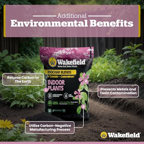 Biochar Indoor Potting Mix with Pine Bark and Worm Casting 2 Quart N236814