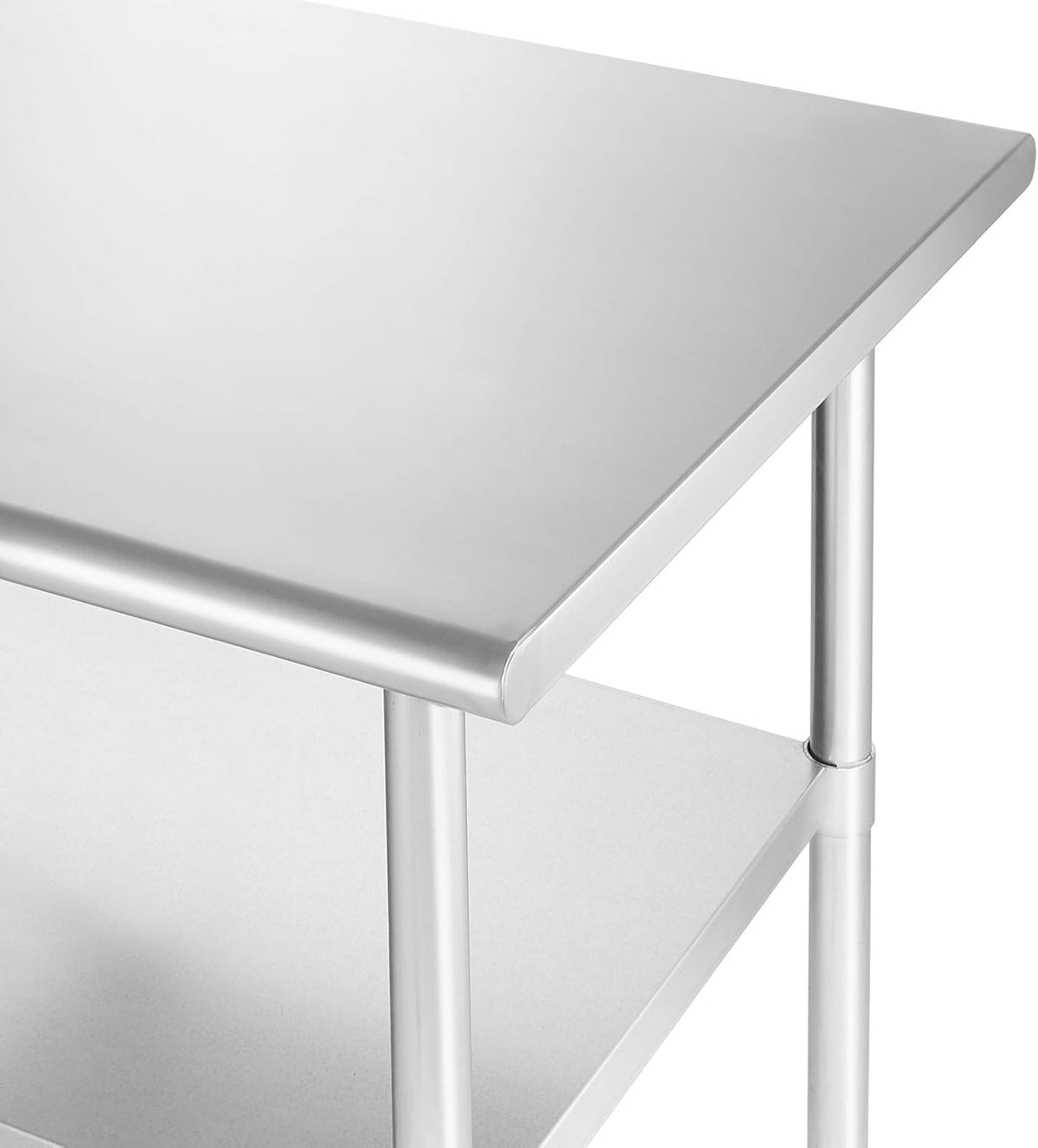 Stainless Steel Commercial Work Table with 4 Casters 48 in. x 24 in. D389