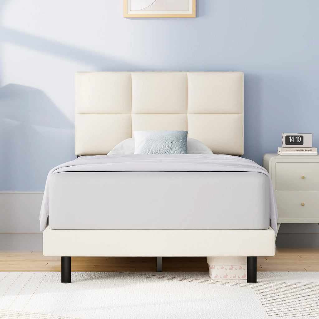 Queen Size Fabric Upholstered Bed Frame L7557