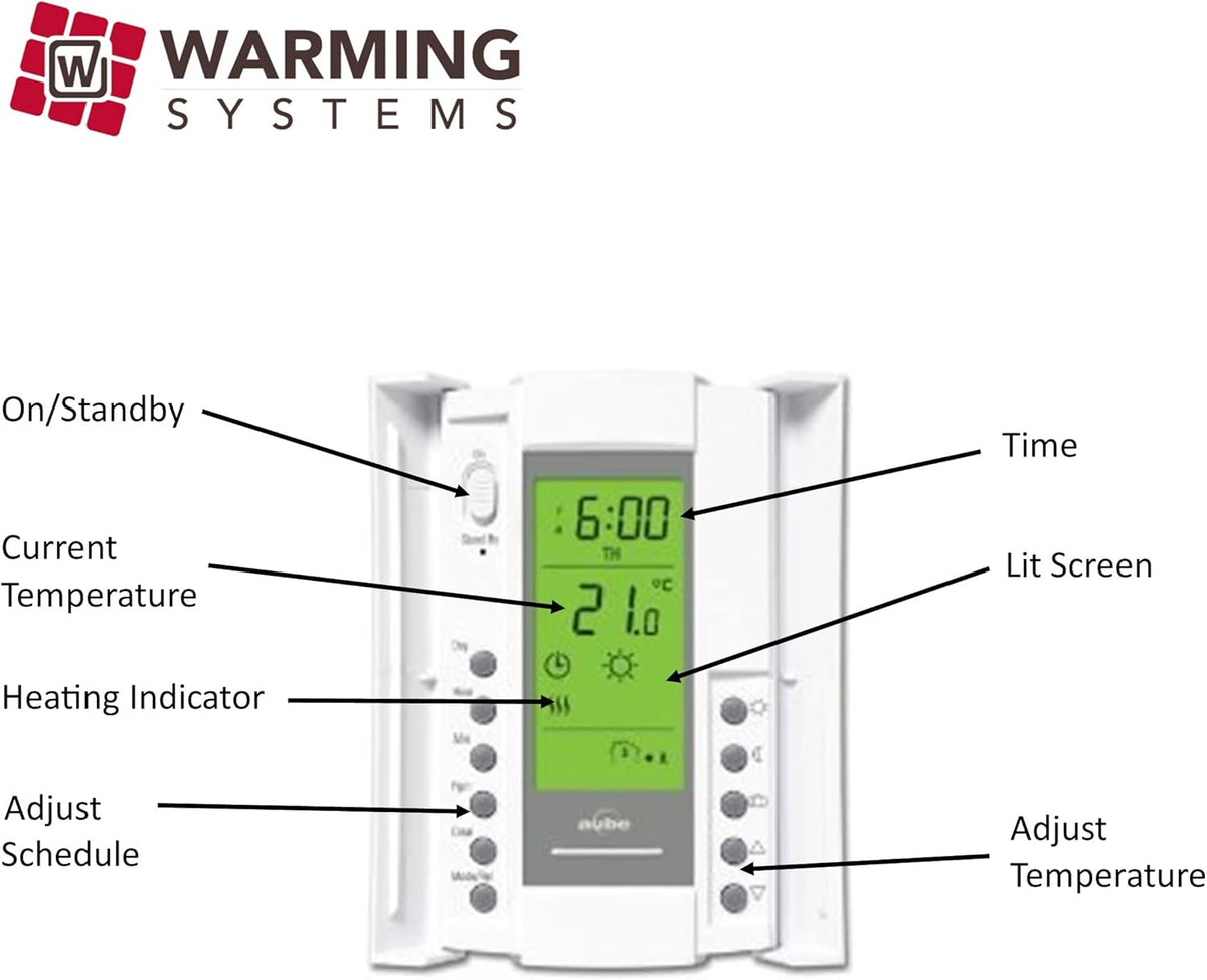 50 Sqft Electric Radiant Floor Heat Heating System with Digital Thermostat T90567