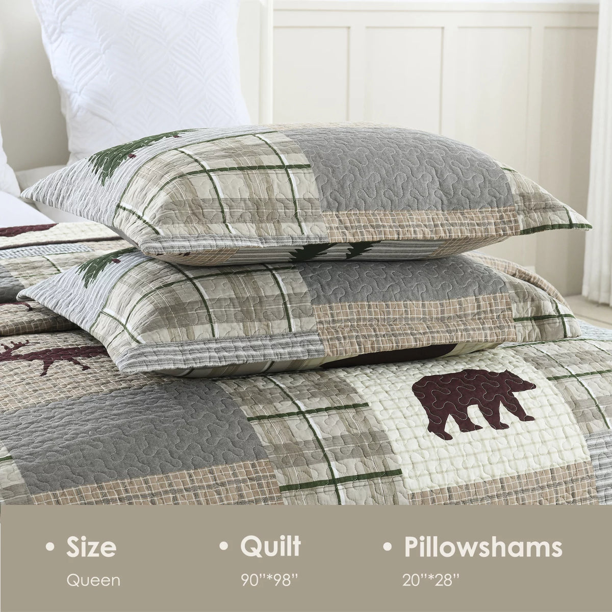 Cotton Queen Quilt 3-Piece Set F90563