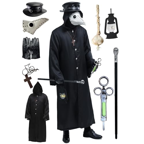Plague Doctor Bird Mask and Hat Combo Set Q332