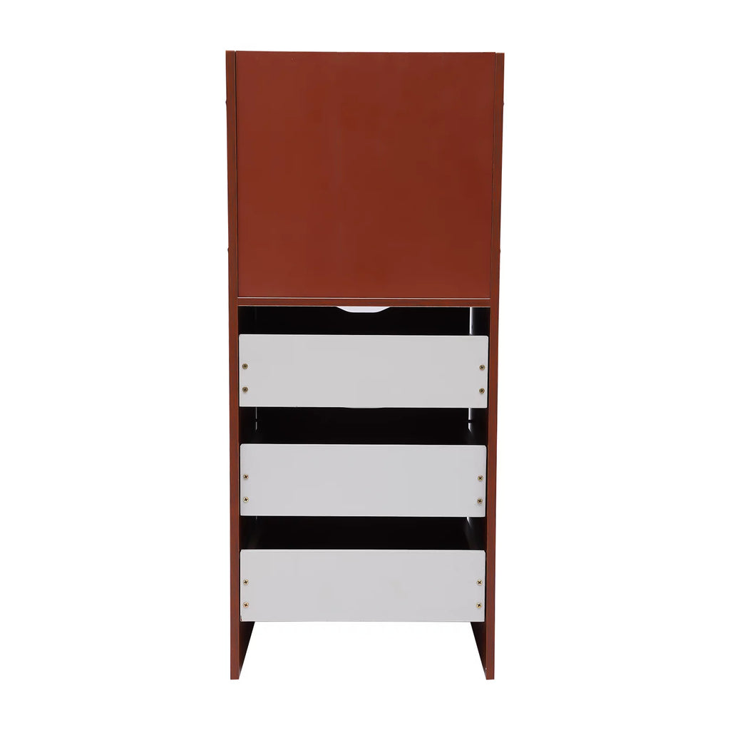 Wood Nightstand with Storage B7008