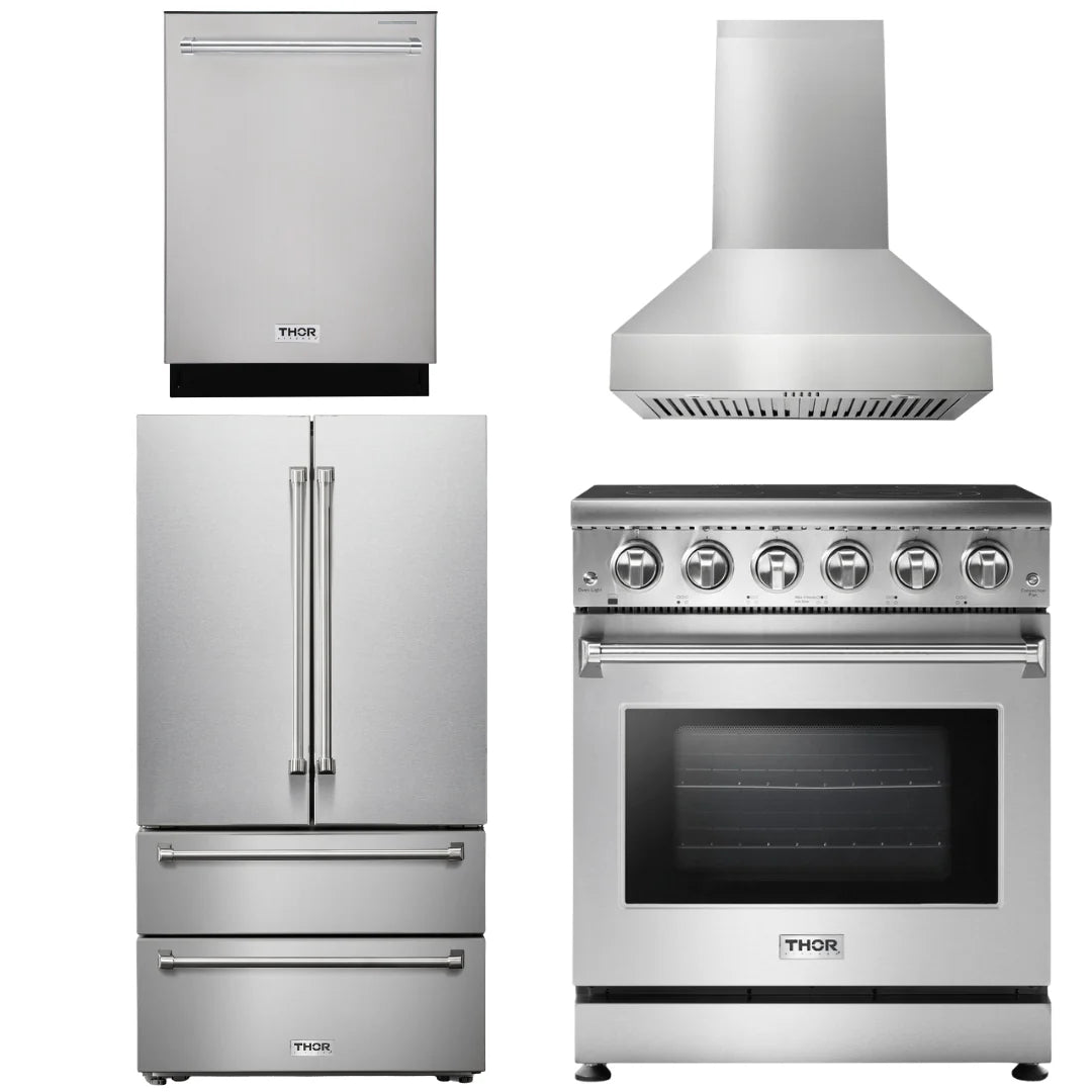 30 Electric Range, Range Hood, Refrigerator, Dishwasher D91111