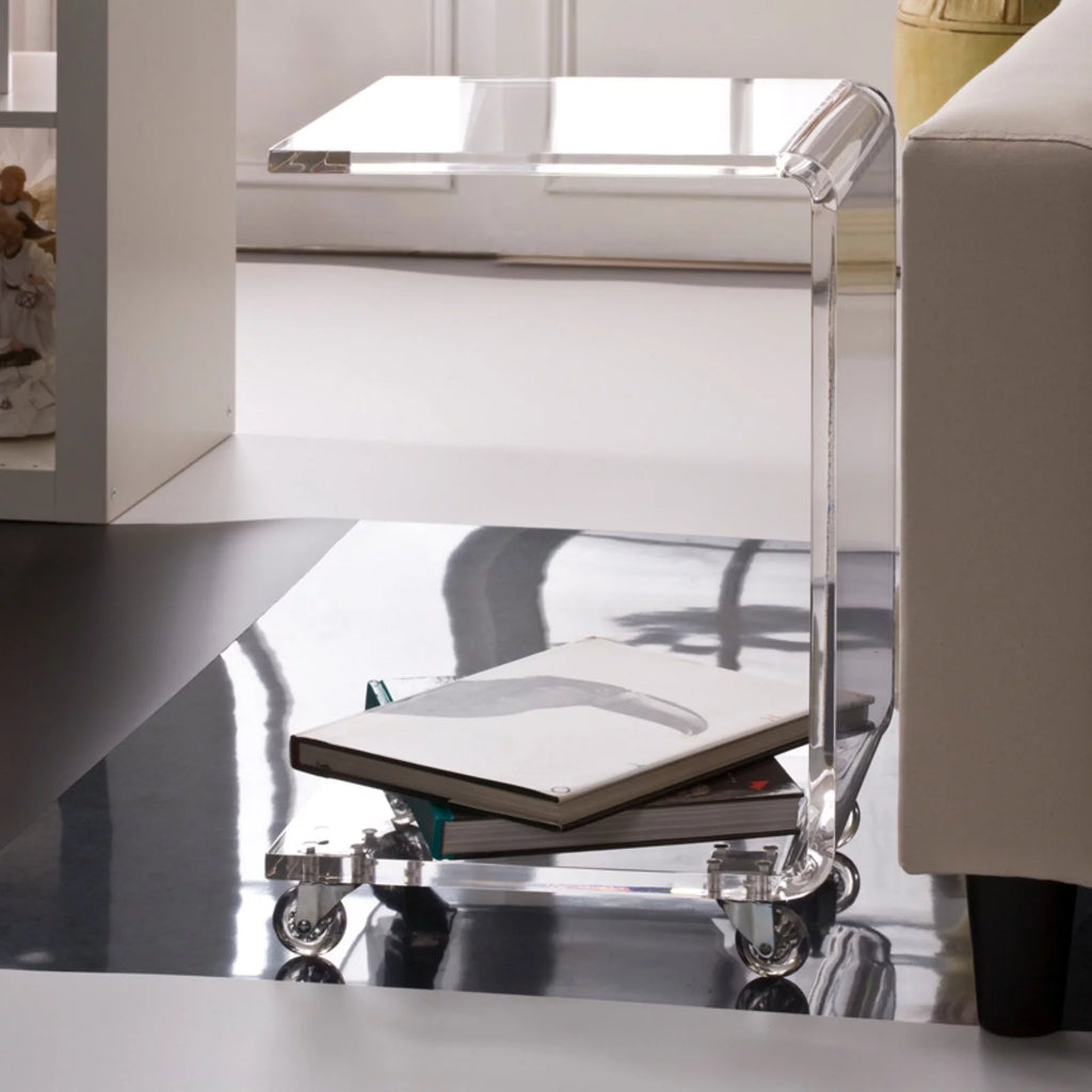 Clear Lucite and Acrylic Accent Table O4699