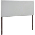 Gray Fabric Upholstered Full Panel Headboard Q335