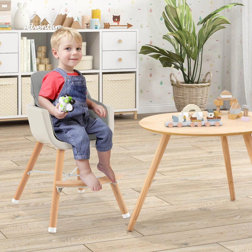 3 in 1 Convertible Wooden High Chair Beige N14940