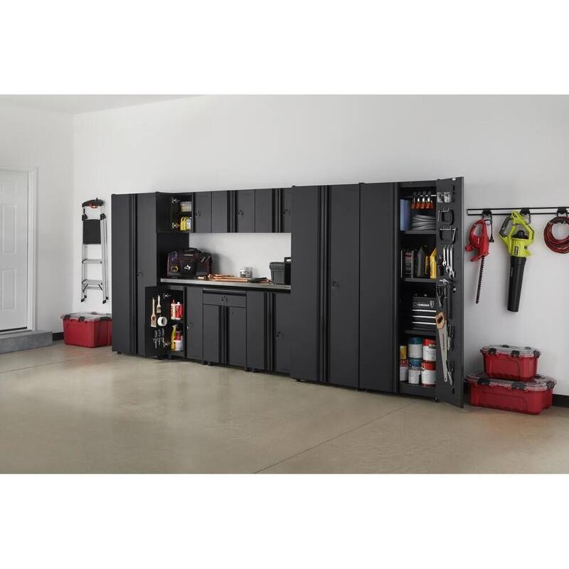 10-Piece Welded Steel Garage Storage System in Black N4478
