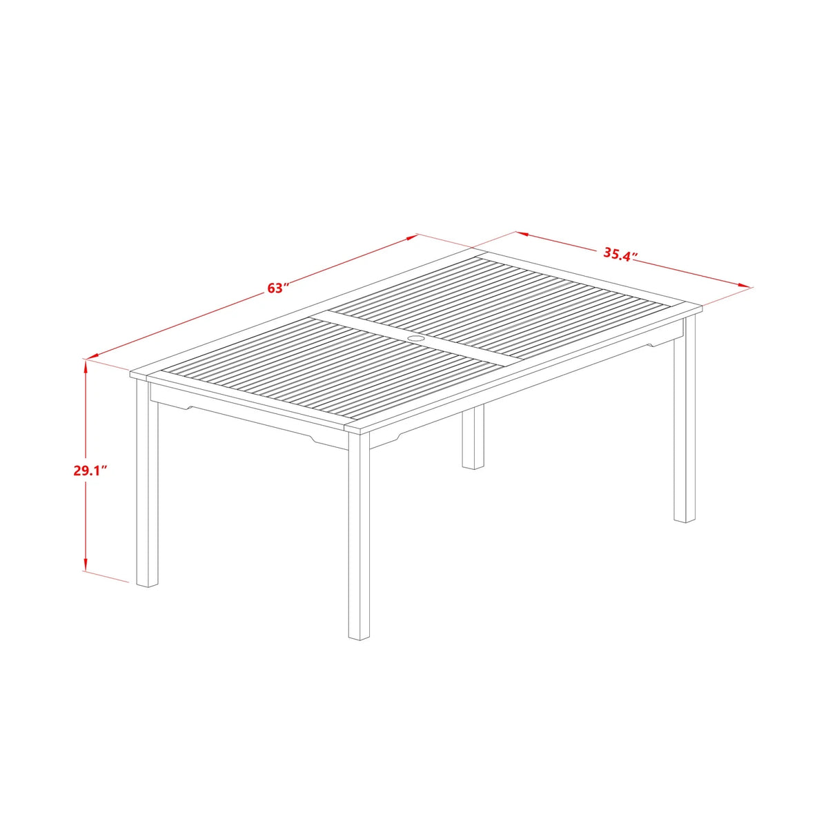 5 Pc Acacia Outdoor Table and Chairs R757