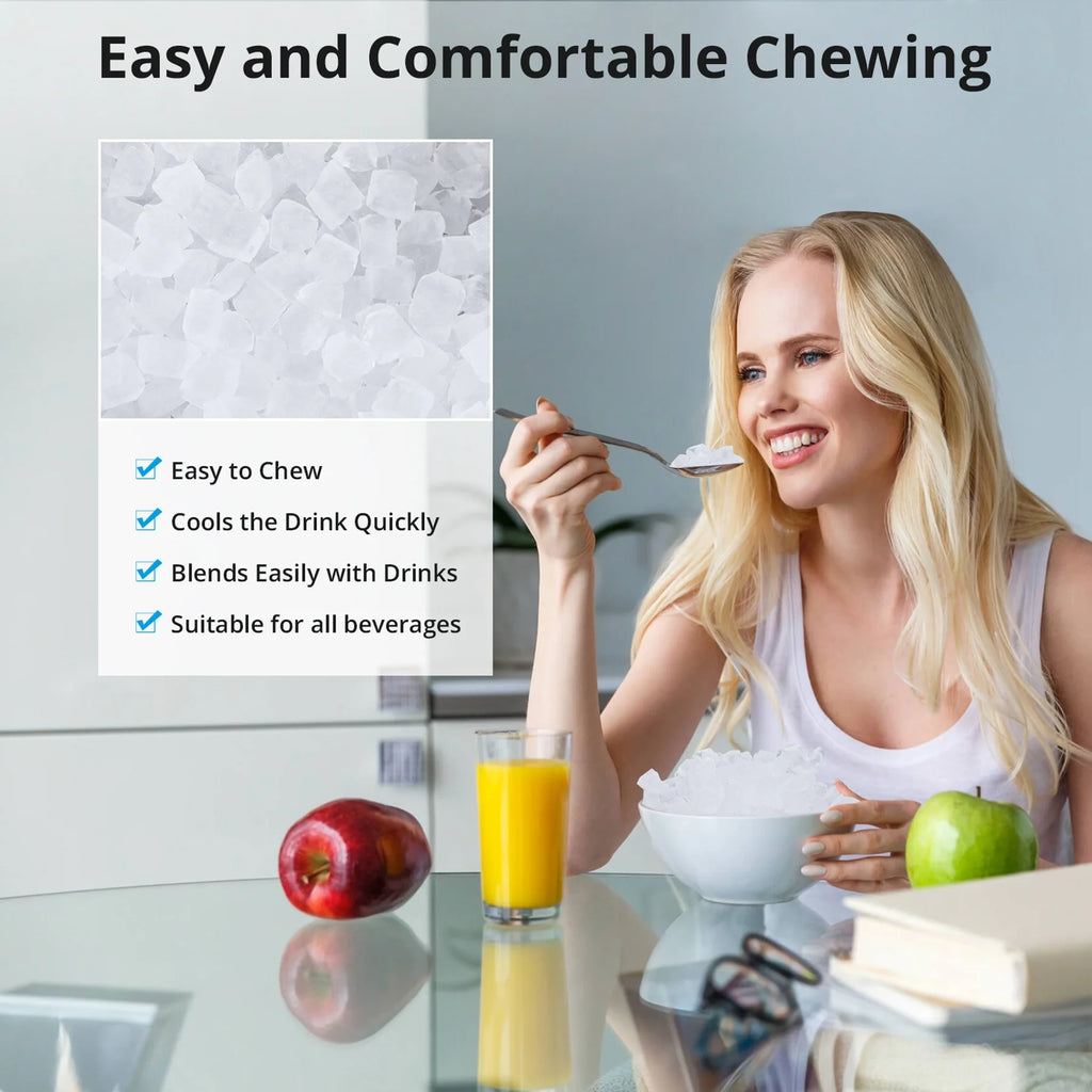 Nugget Ice Maker Countertop Self-Cleaning Stainless Steel J54112