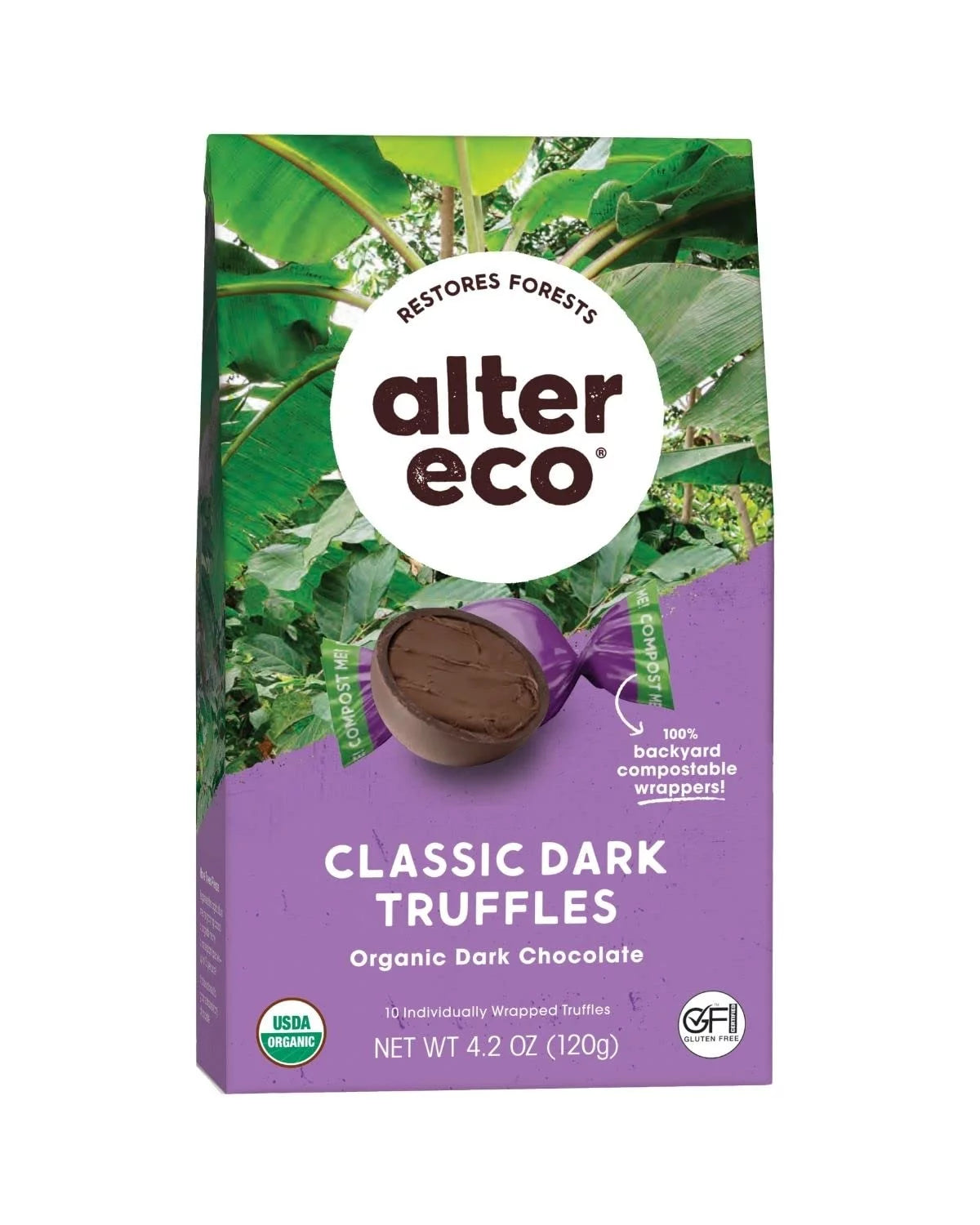 Organic Classic Dark Chocolate Truffles, 4.20 Ounce Pack Of 2 C90738