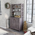 Rustic Grey Multi Shelf Microwave Cabinet Y8463