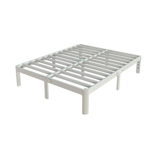 White Queen Size 12 Inch Metal Bed Frame V855