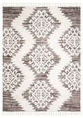 Ivory Brown 8' x 10' Shag Area Rug U426