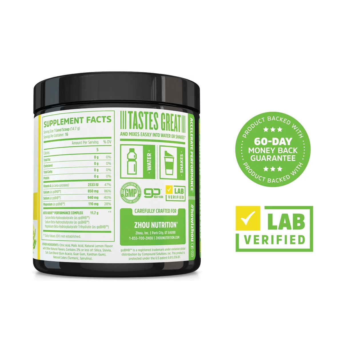 Exogenous Ketone Performance Complex BHB Salts 8.29 oz S4130