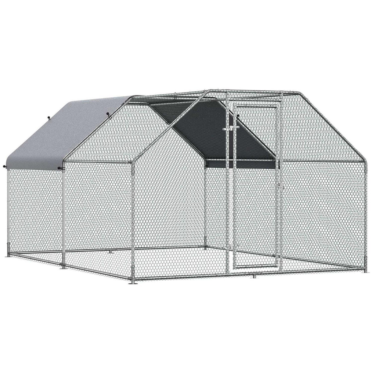 Galvanized Metal Chicken Coop with Cover E188