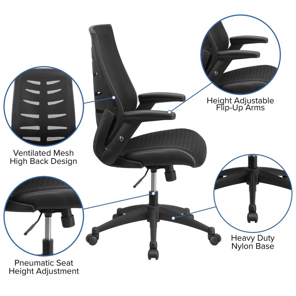 Black Mesh High Back Chair Y79628