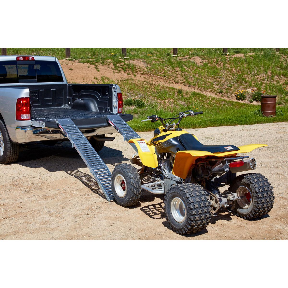 1000 lb. Capacity 9 in. x 72 in. Tri-Fold Loading Ramps, Set of Two J1424