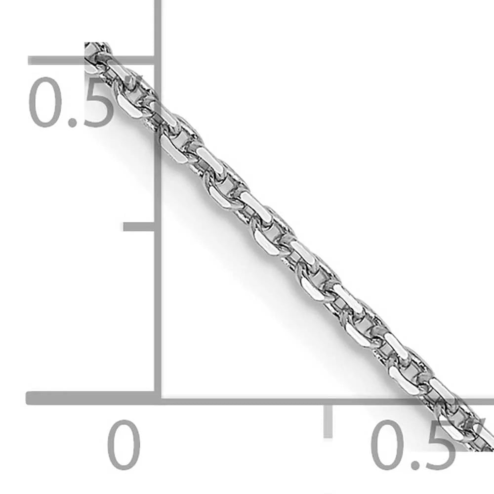 14 Karat White Gold 1.4mm Cable Chain Anklet R820