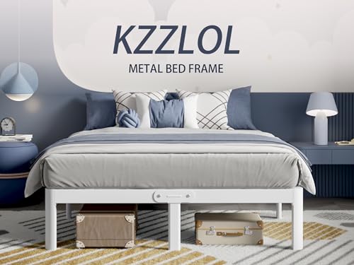 White Queen Size 12 Inch Metal Bed Frame V855