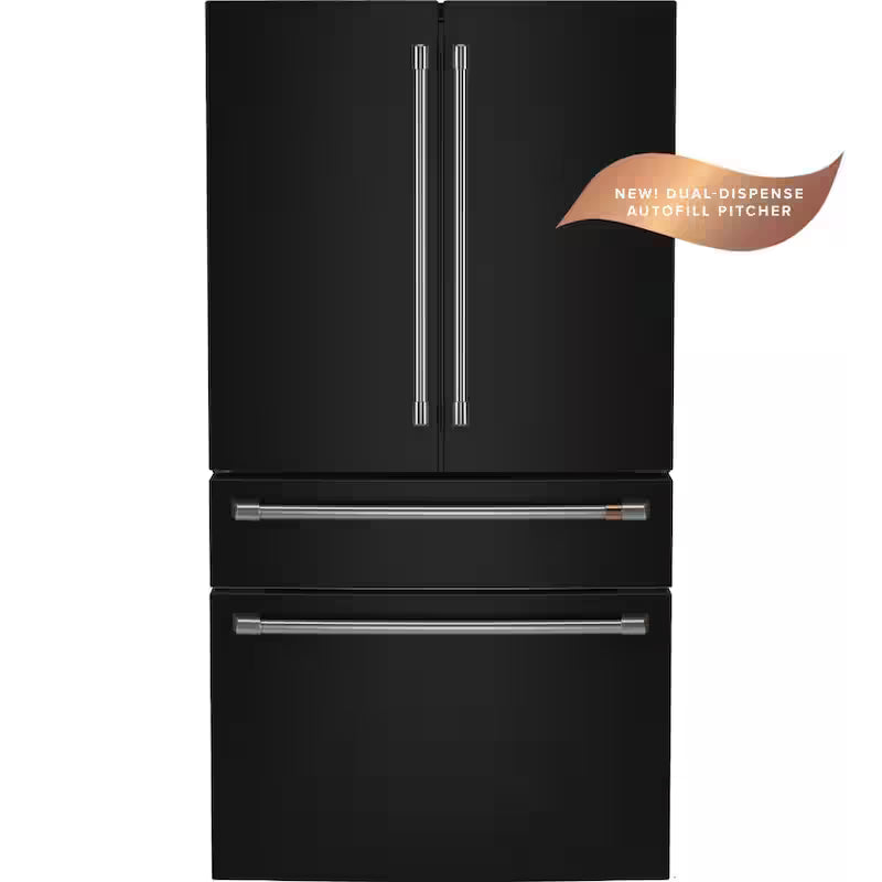 28.7 cu. ft. Smart Four Door French Door Refrigerator in Matte Black A478989
