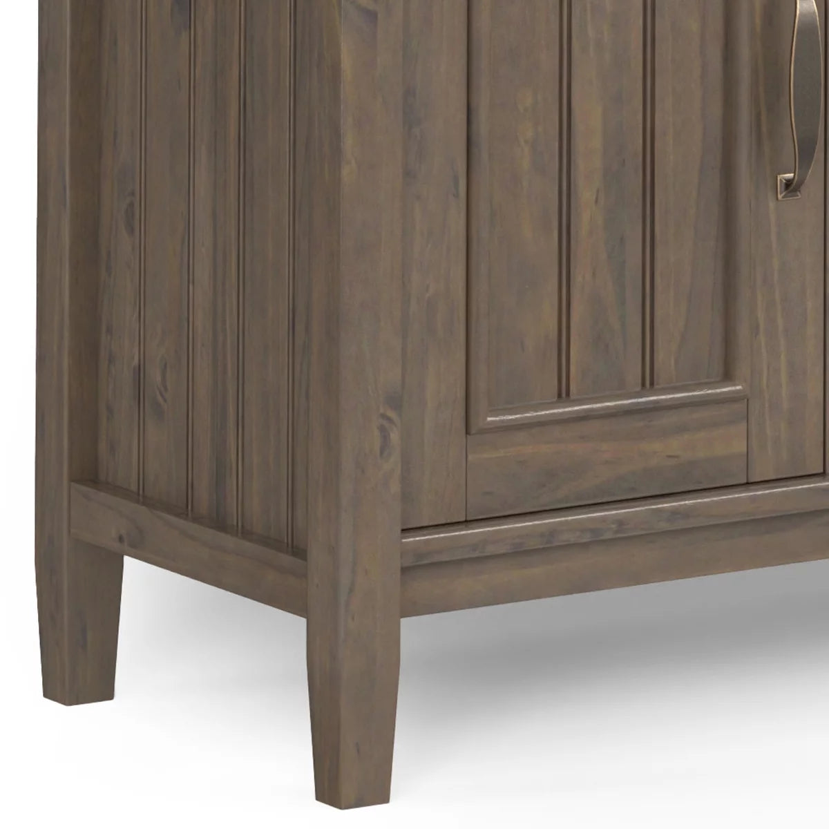 72 inch Wide Solid Wood Contemporary TV Media Stand in Smoky Brown Z1696