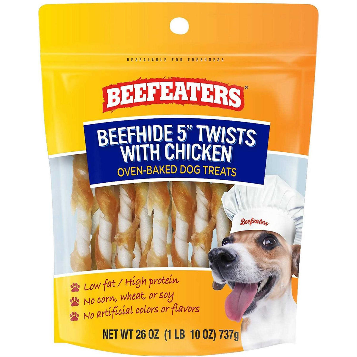 Oven Baked Beefhide Chicken Twists Dog D6579