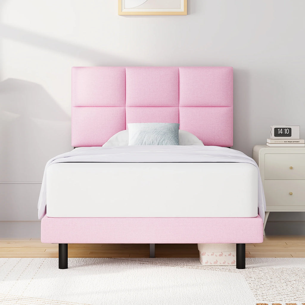 Queen Size Fabric Upholstered Bed Frame L7557