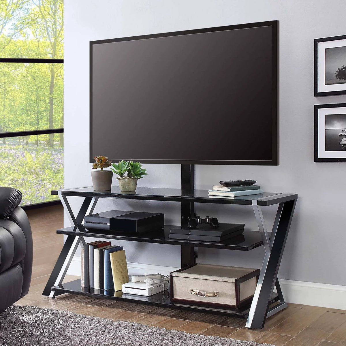 Black 3-in-1 Television Stand Y403416