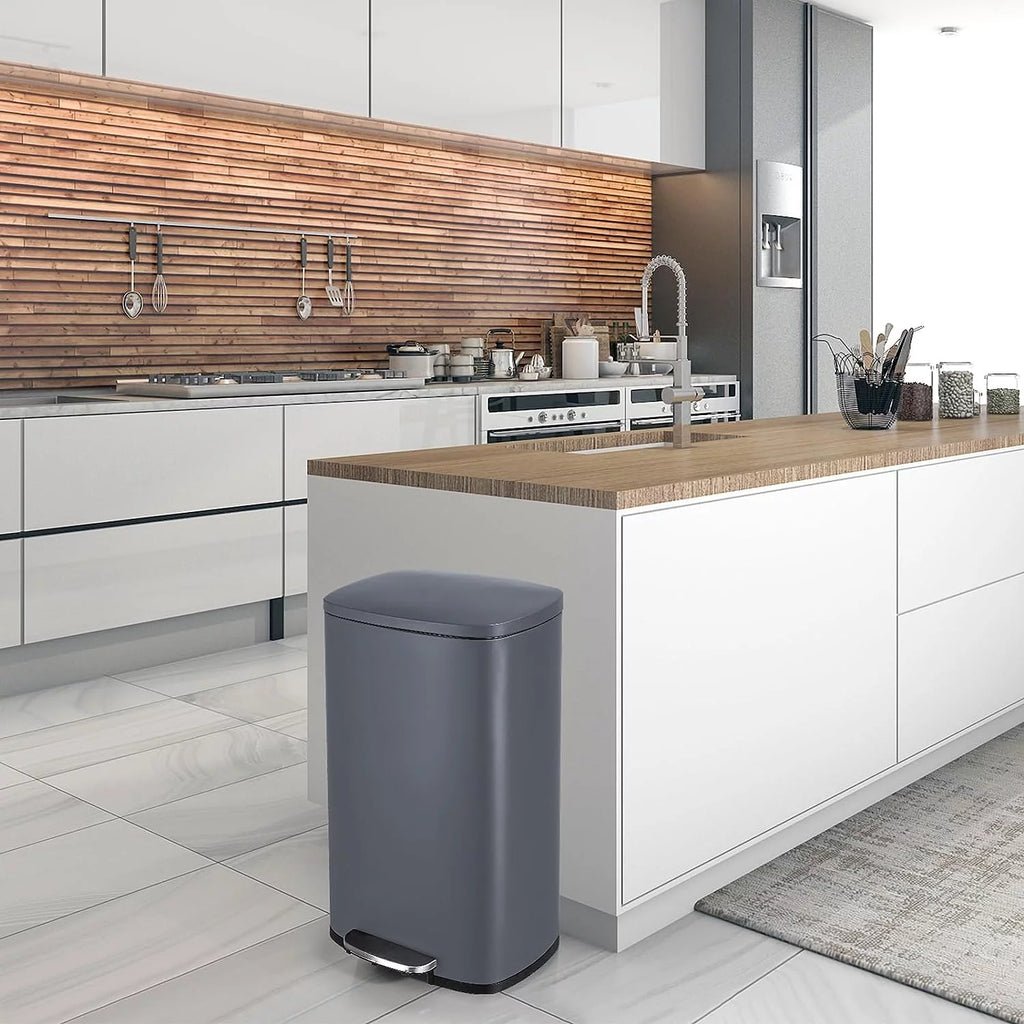 50L Stainless Steel Kitchen Step Trash Can J431042