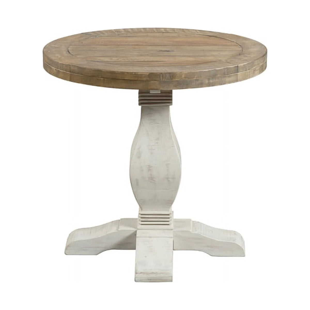 White 2-Piece Solid Wood Coffee Table & End Table Set Y6916