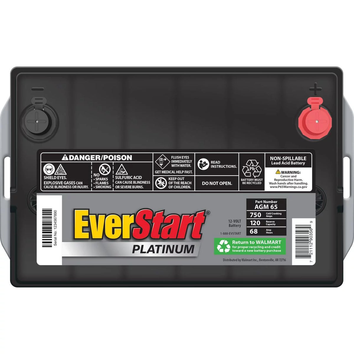 AGM Battery Group Size 65 12 Volt 750 CCA L4819
