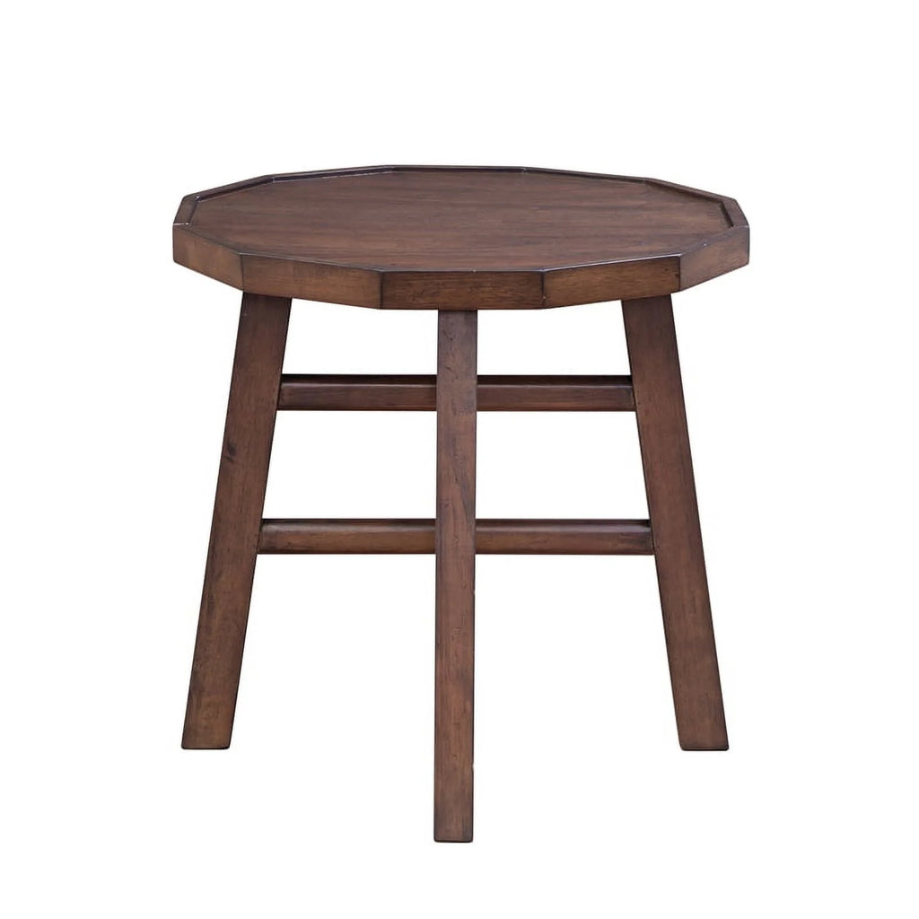 Burnt Caramel Finish Wood End Table D8157