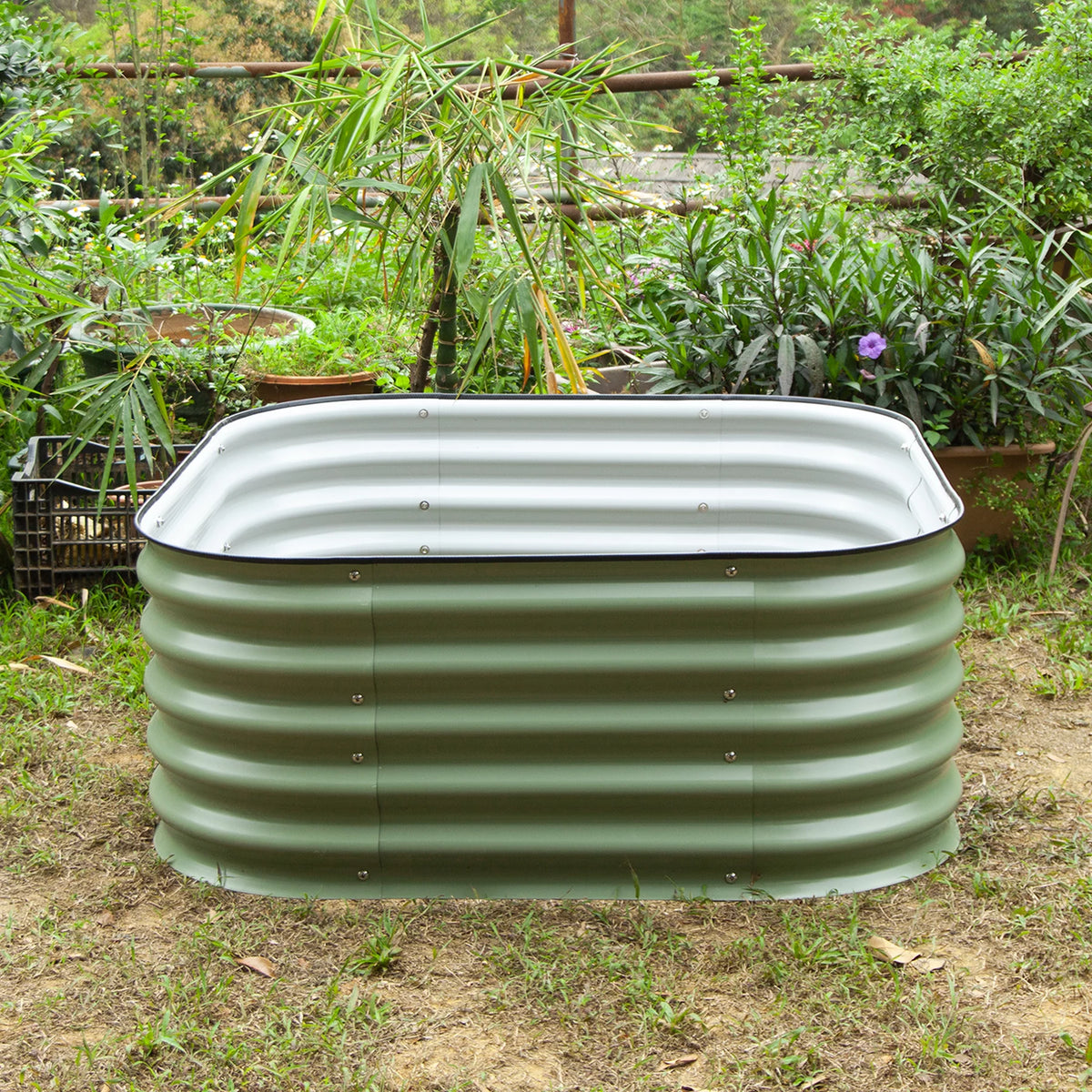 17" Tall 5'X2' Metal Corrugated Raised Garden Bed Kit K4363