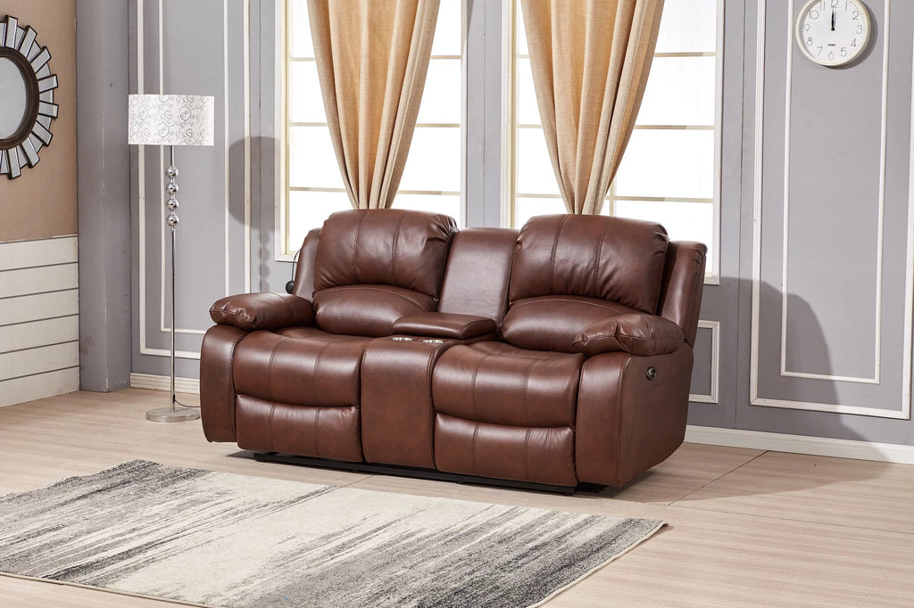 Power Reclining Bonded Leather Living Room Set K22510