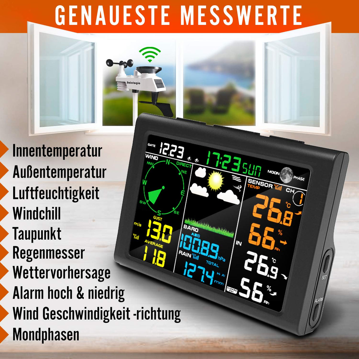 Wireless Weather Station with Outdoor Sensor Y800583