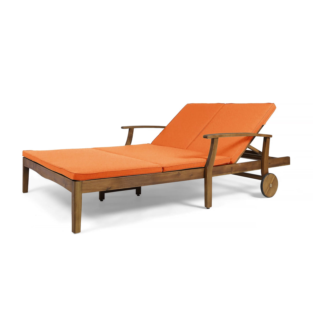 Double Chaise Lounge with Orange Cushions L402
