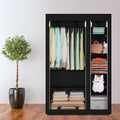 Black Portable Non-woven Fabric Clothes Closet B6408