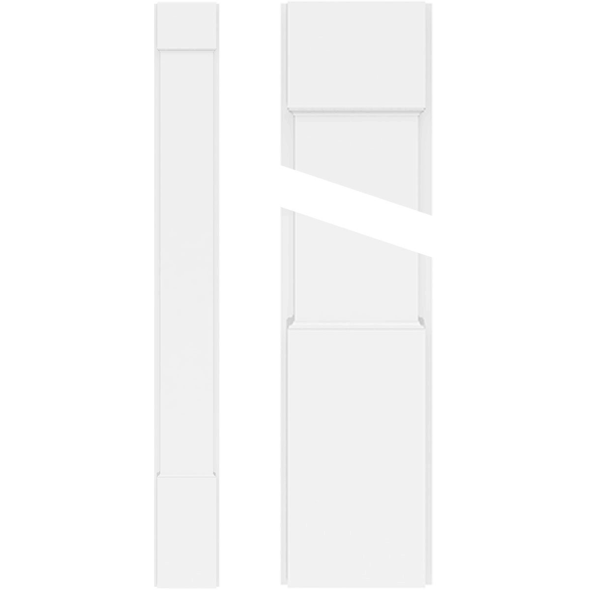 Plain PVC Pilaster with Capital and Base (Pair) M1380