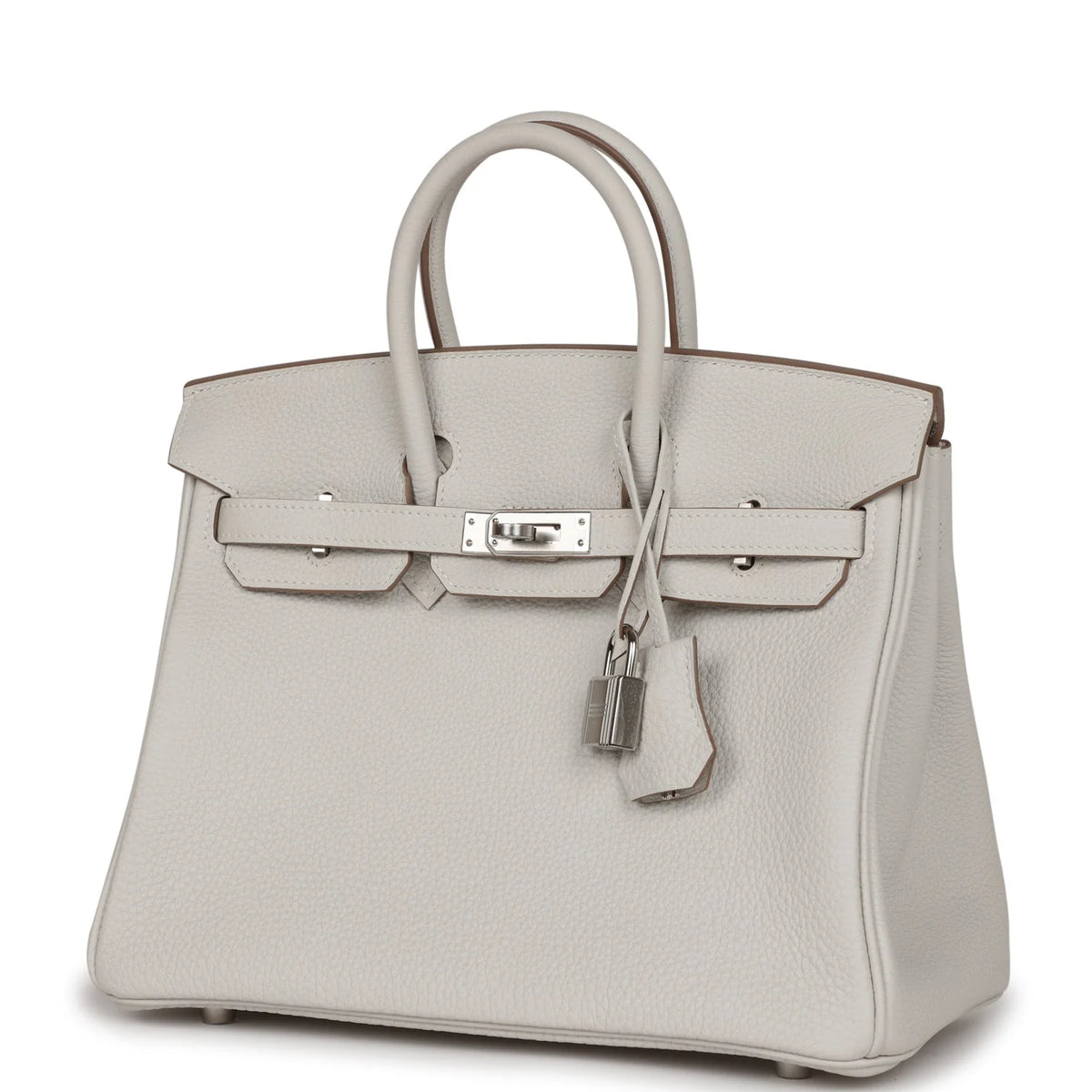 Birkin 25 Gris Pale Togo Palladium Hardware W77037