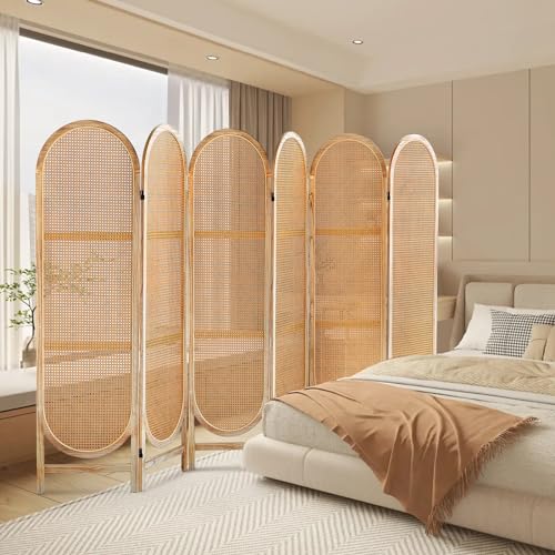 3 Panel Folding Rattan Room Divider S79106