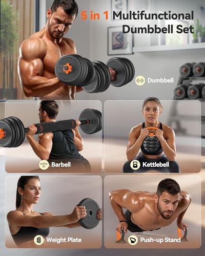 Adjustable Dumbbells Free Weight Set with Connector T524